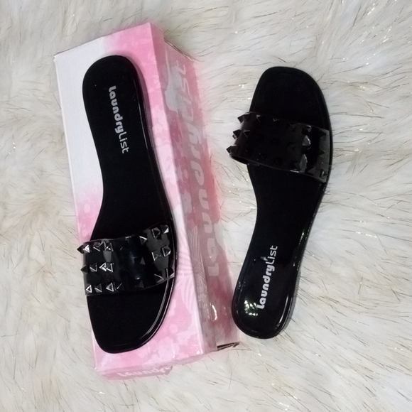 Laundry list black sandals - Picture 3 of 5